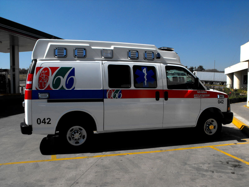 Vista lateral de la Ambulancia Tipo II